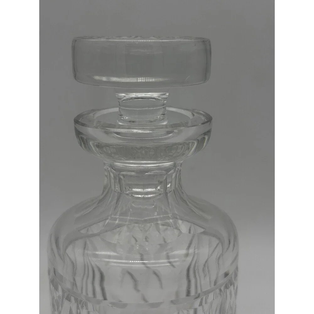 Vintage Waterford Crystal Ireland Cut Glass Etched Spirit Decanter w/Stopper